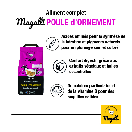 SHOW 3 pellet : l'aliment complet pour volailles d'ornement