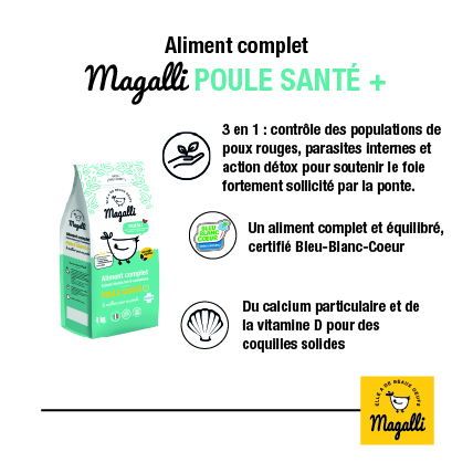 Mélange Poule Pondeuse Muesli Bio 8kg - Magalli - Cdiscount Animalerie